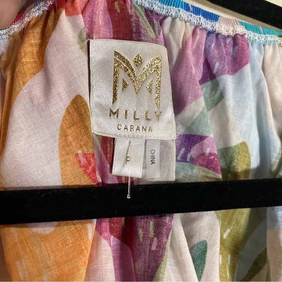 Milly Cabana Delilah Under The Sea Dress Rainbow Multi Cotton XS - Picture 7 of 10